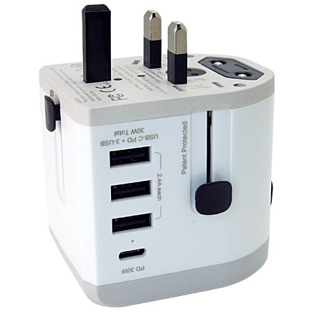 30W Worldwide USB-C PD Travel Adapter _ UK Plug